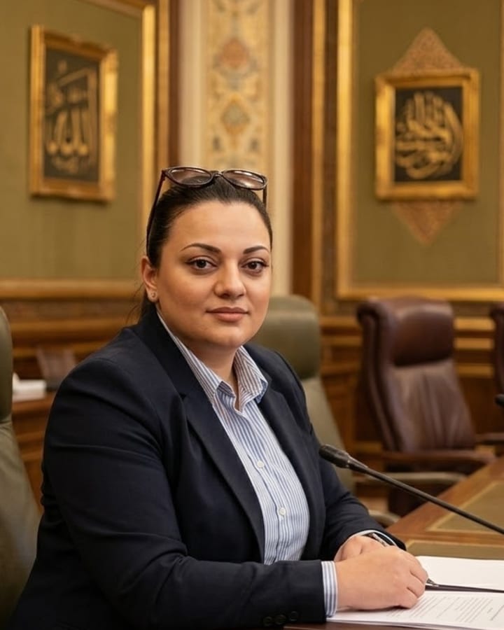 مسؤولة في قاعة الاجتماعات الرسمية
