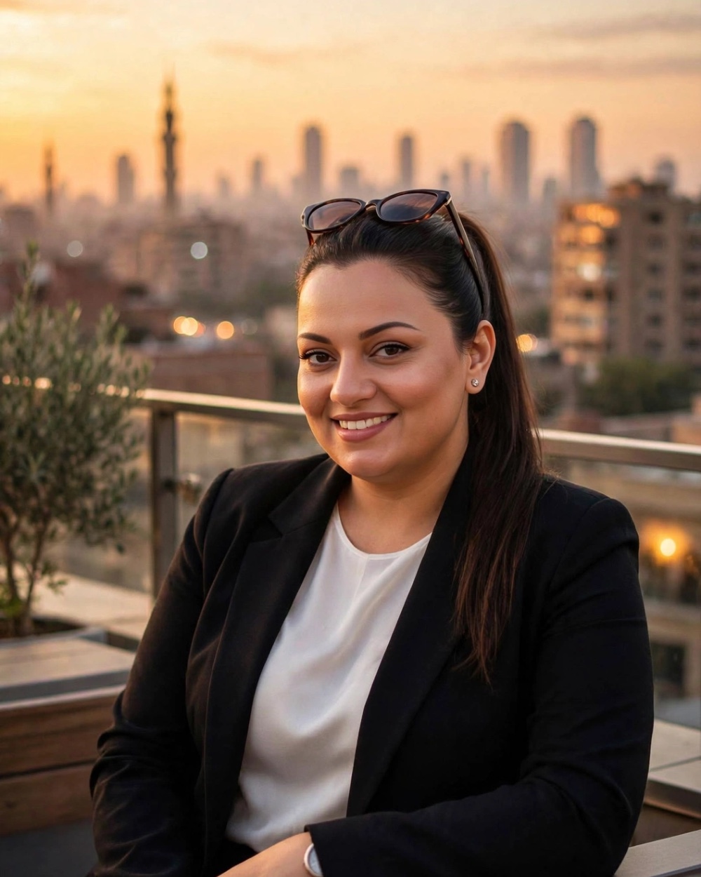 تحويل صورة بالذكاء الاصطناعي — غروب السطح ببليزر أسود
