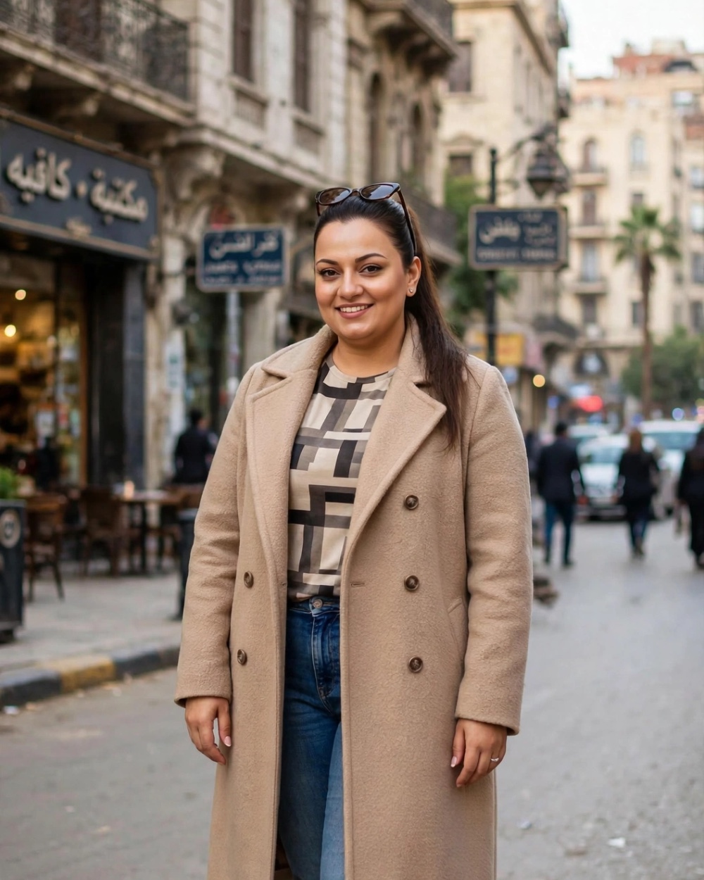 تحويل صورة بالذكاء الاصطناعي — ترنش كوت في وسط البلد