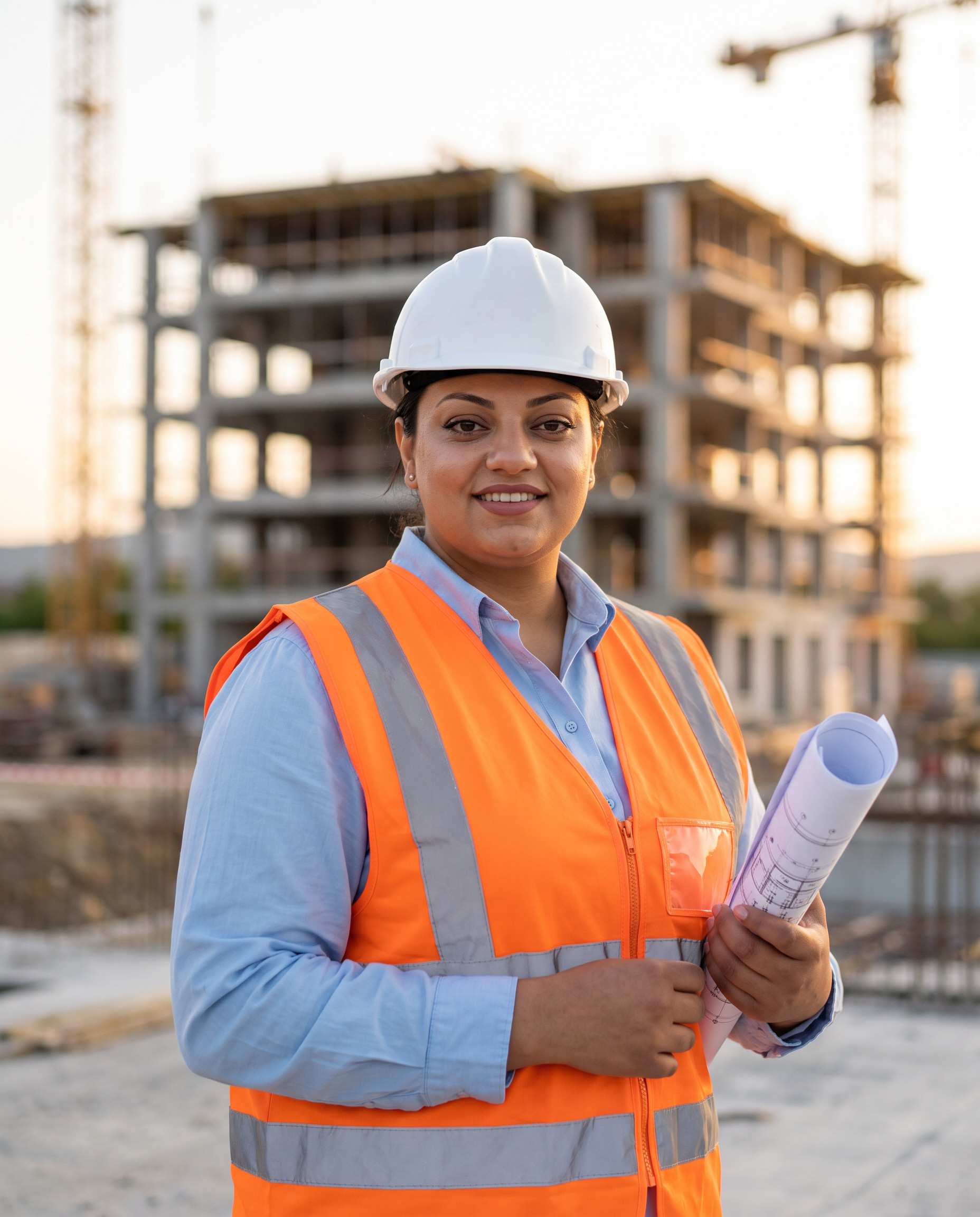 تحويل صورة بالذكاء الاصطناعي — مهندسة في الموقع