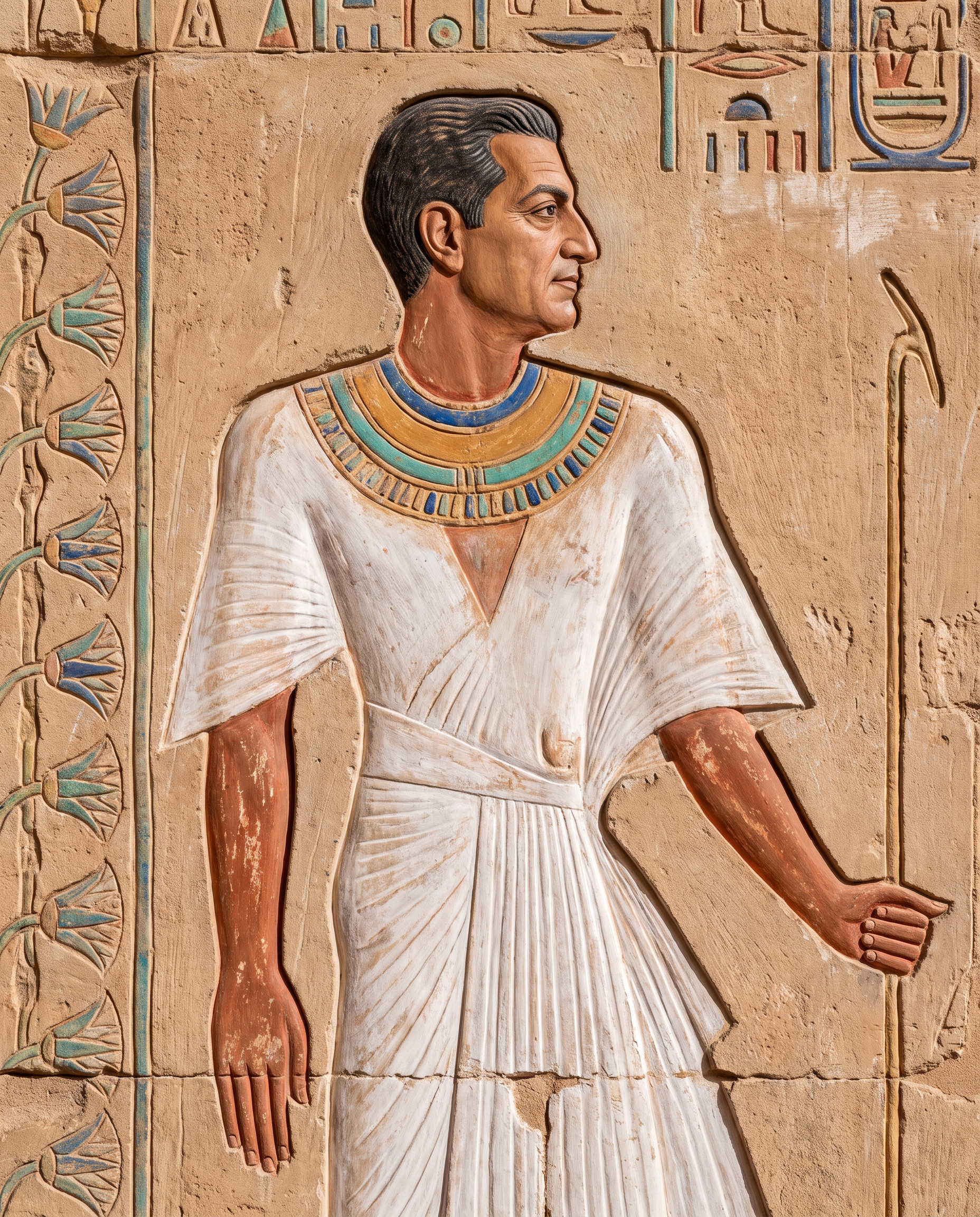 تحويل صورة بالذكاء الاصطناعي — جدارية فرعونية (رجالي)